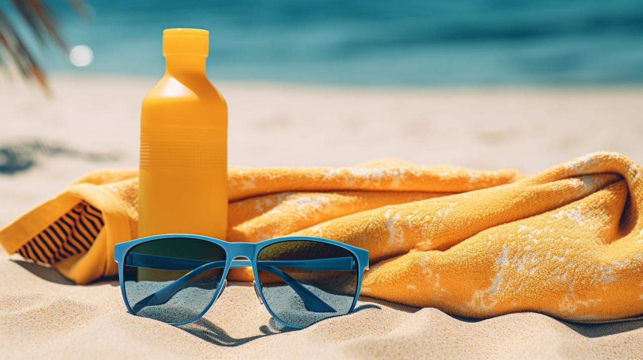Kit completo de protección familiar para la playa con todos los elementos de seguridad necesarios