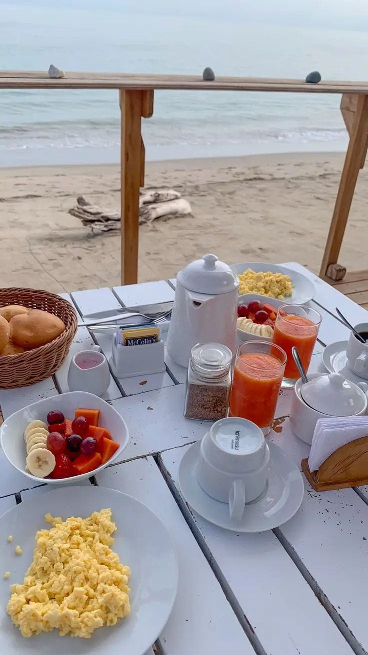 Desayuno frente al mar Mar del Plata